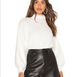 White fluffy cozy soft chunky sweater brand new